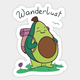 Wanderlust Avocado Sticker